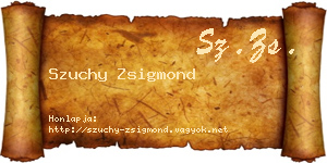 Szuchy Zsigmond névjegykártya